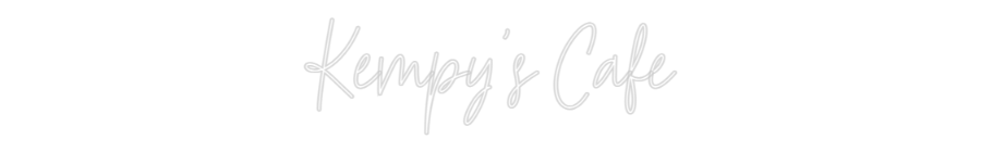 Custom Neon Text- Kempy's Cafe