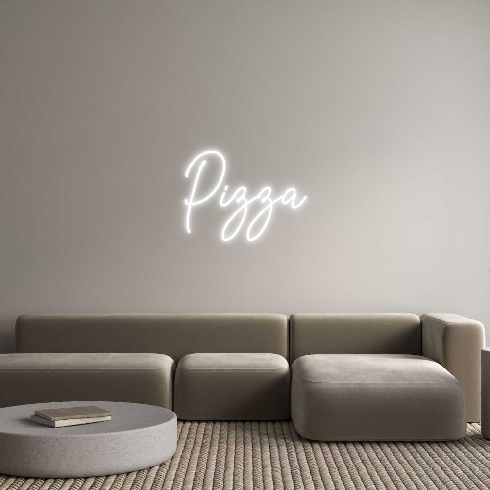 Custom Neon Text - Pizza