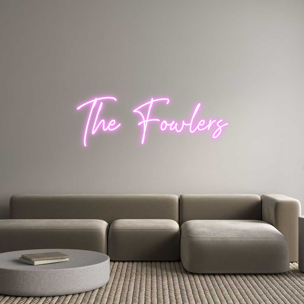 Custom Neon Text - The Fowlers