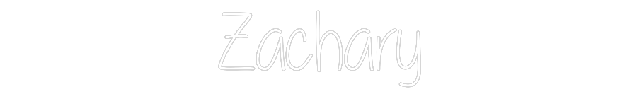 Custom Neon Text - Zachary