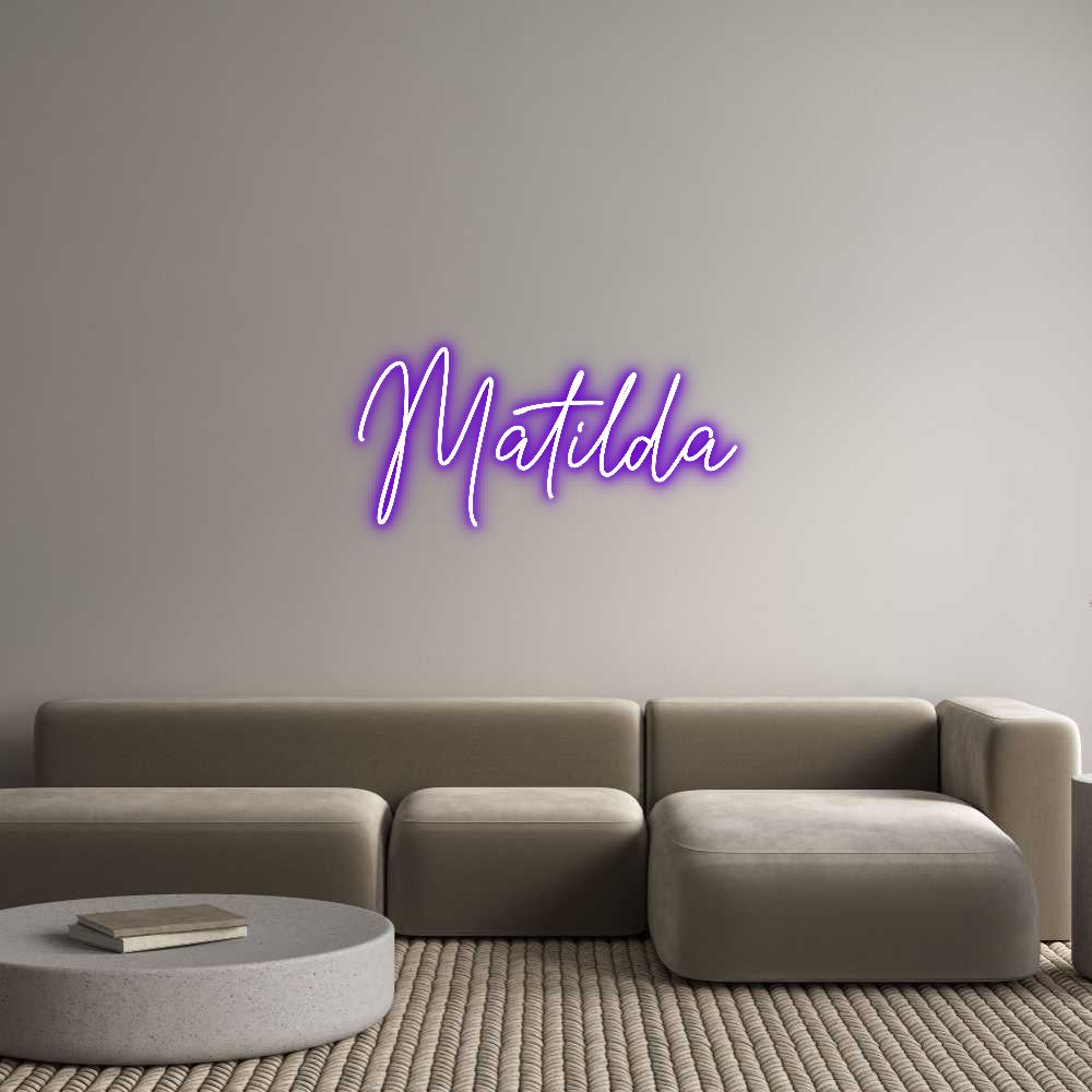 Custom Neon Text - Matilda