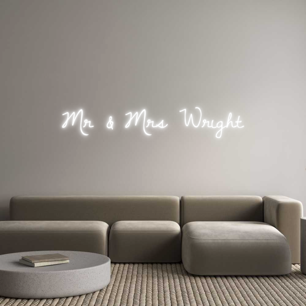 Custom Neon Text - Mr & Mrs Wright