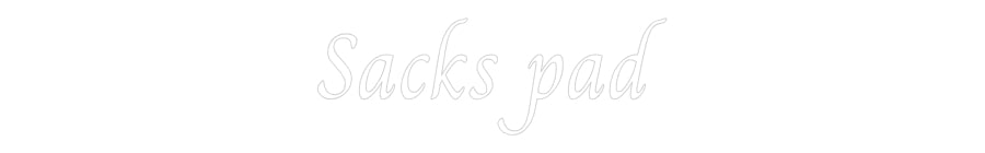 Custom Neon Text- Sacks pad