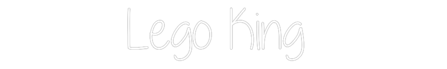 Custom Neon Text - Lego King
