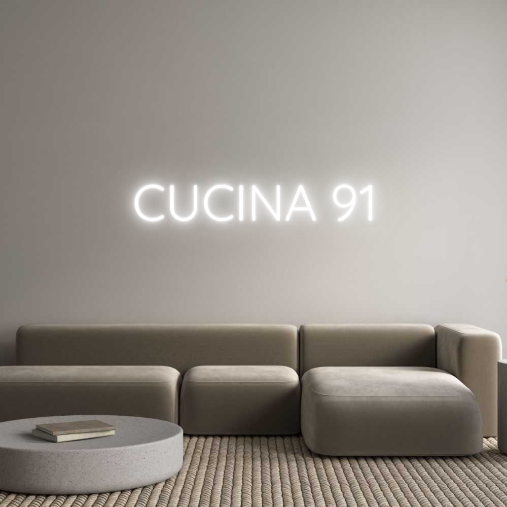 Custom Neon Text - CUCINA 91