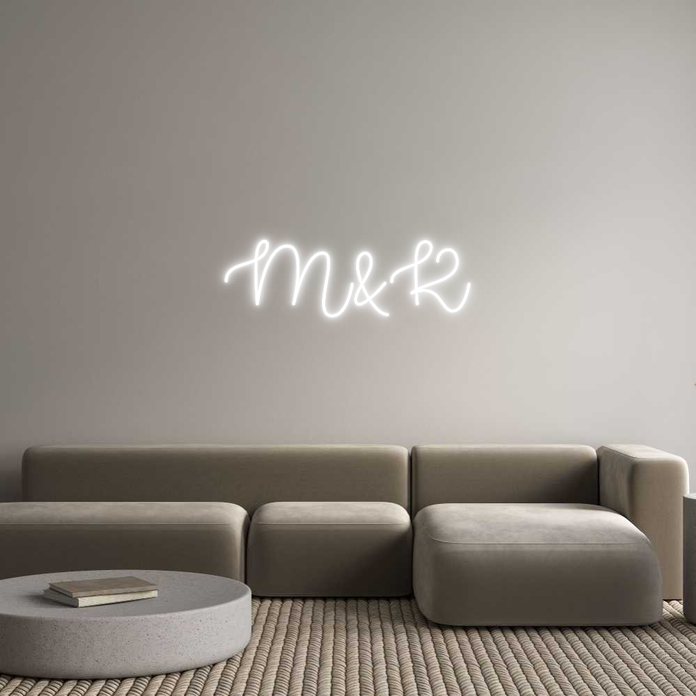 Custom Neon Text - M&K