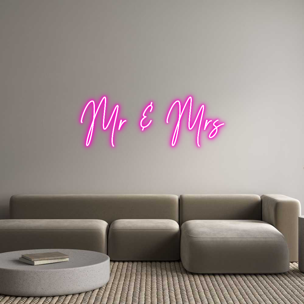 Custom Neon Text- Mr & Mrs