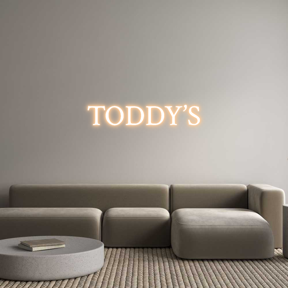 Custom Neon Text - TODDY’S