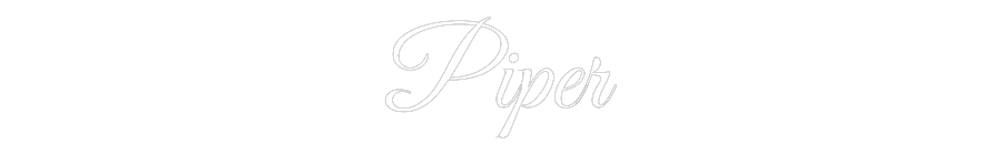 Custom Neon Text - Piper