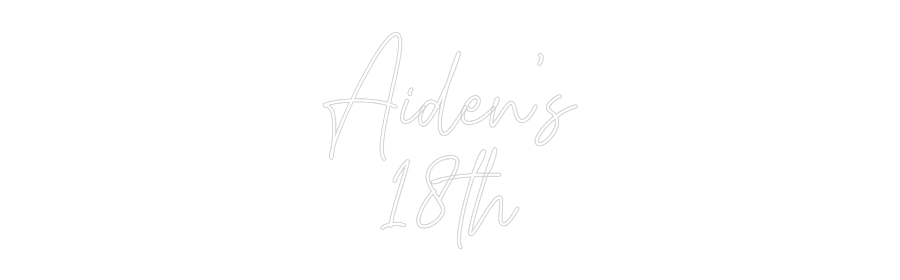 Custom Neon Text - Aiden's
18th