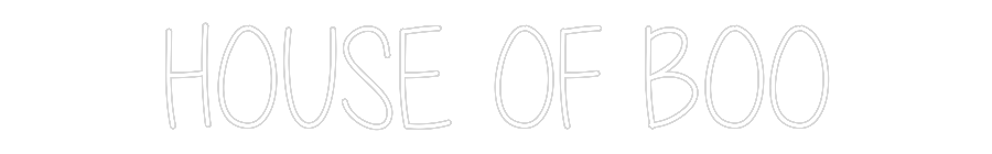 Custom Neon Text - HOUSE OF BOO