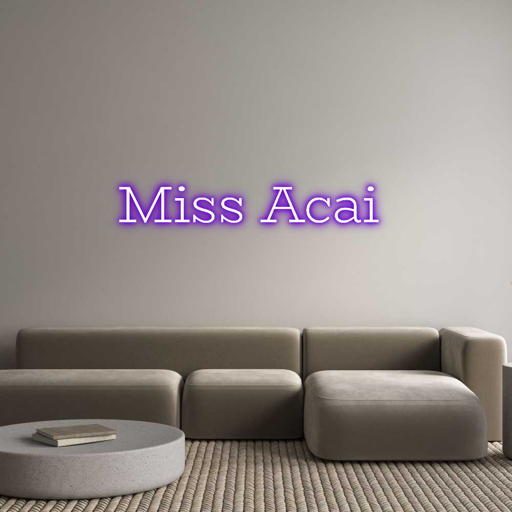 Custom Neon Text - Miss Acai