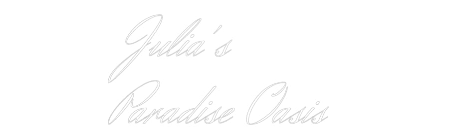 Custom Neon Text- Julia's
Par...