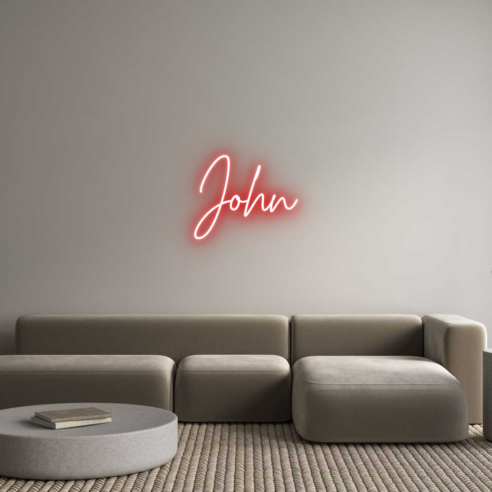 Custom Neon Text - John
