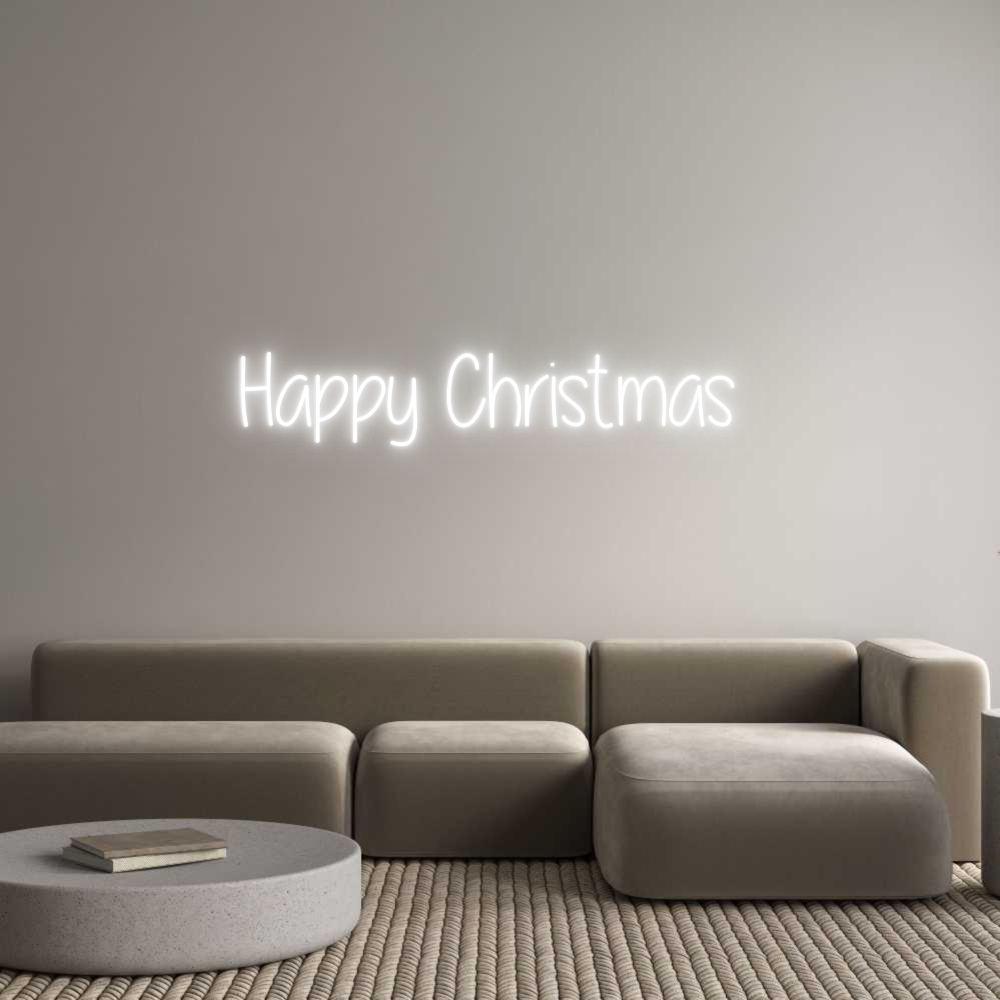 Custom Neon Text - Happy Christm...