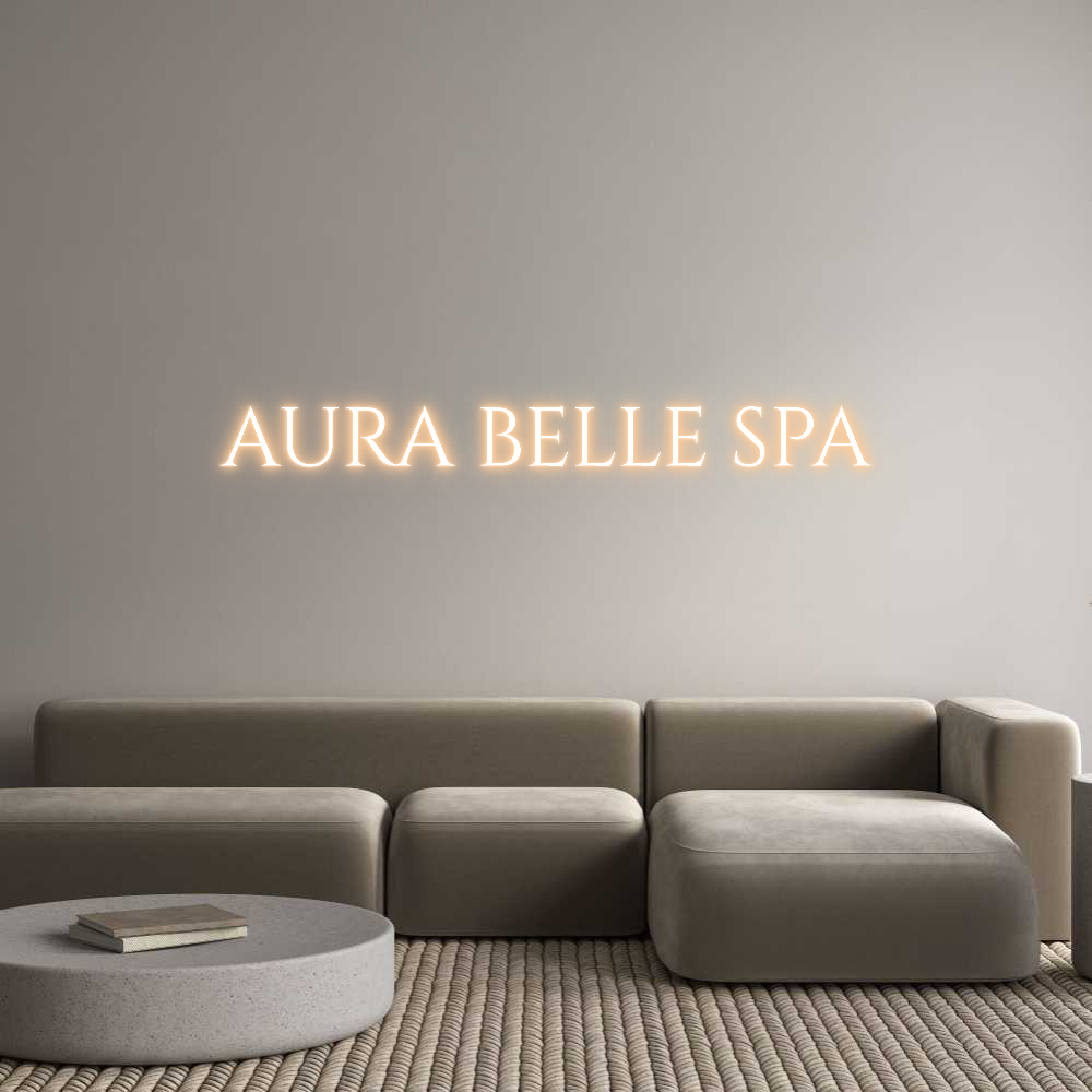 Custom Neon Text - AURA BELLE SPA