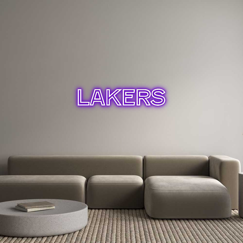 Custom Neon Text - Lakers