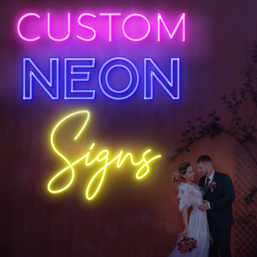 Neon Signs For Weddings - Custom LED Lights - High Quality Personalised Text - 3 Year Warranty