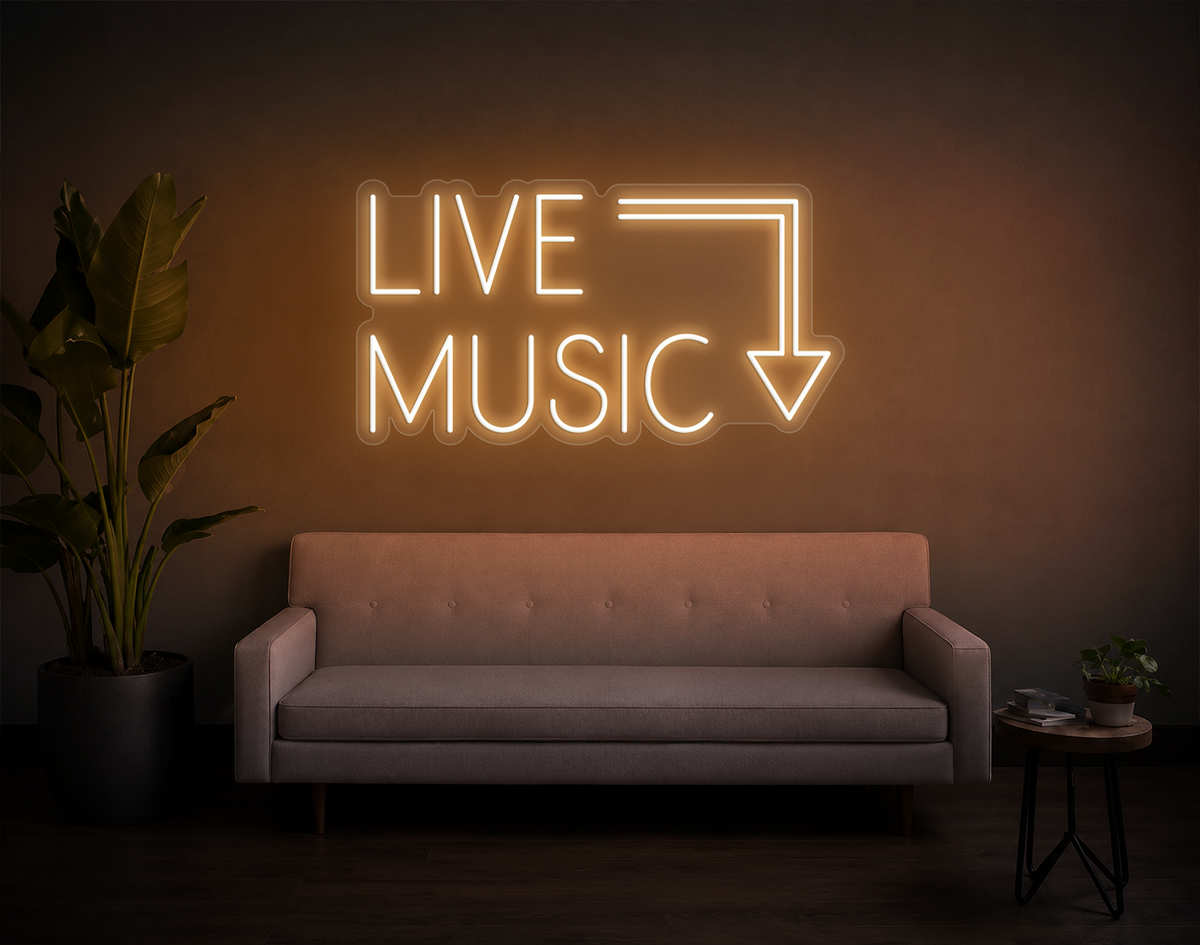 Live Music LED Neon Sign