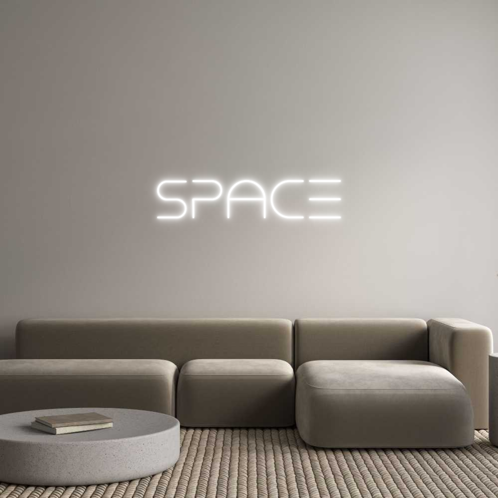 Custom Neon Text - Space
