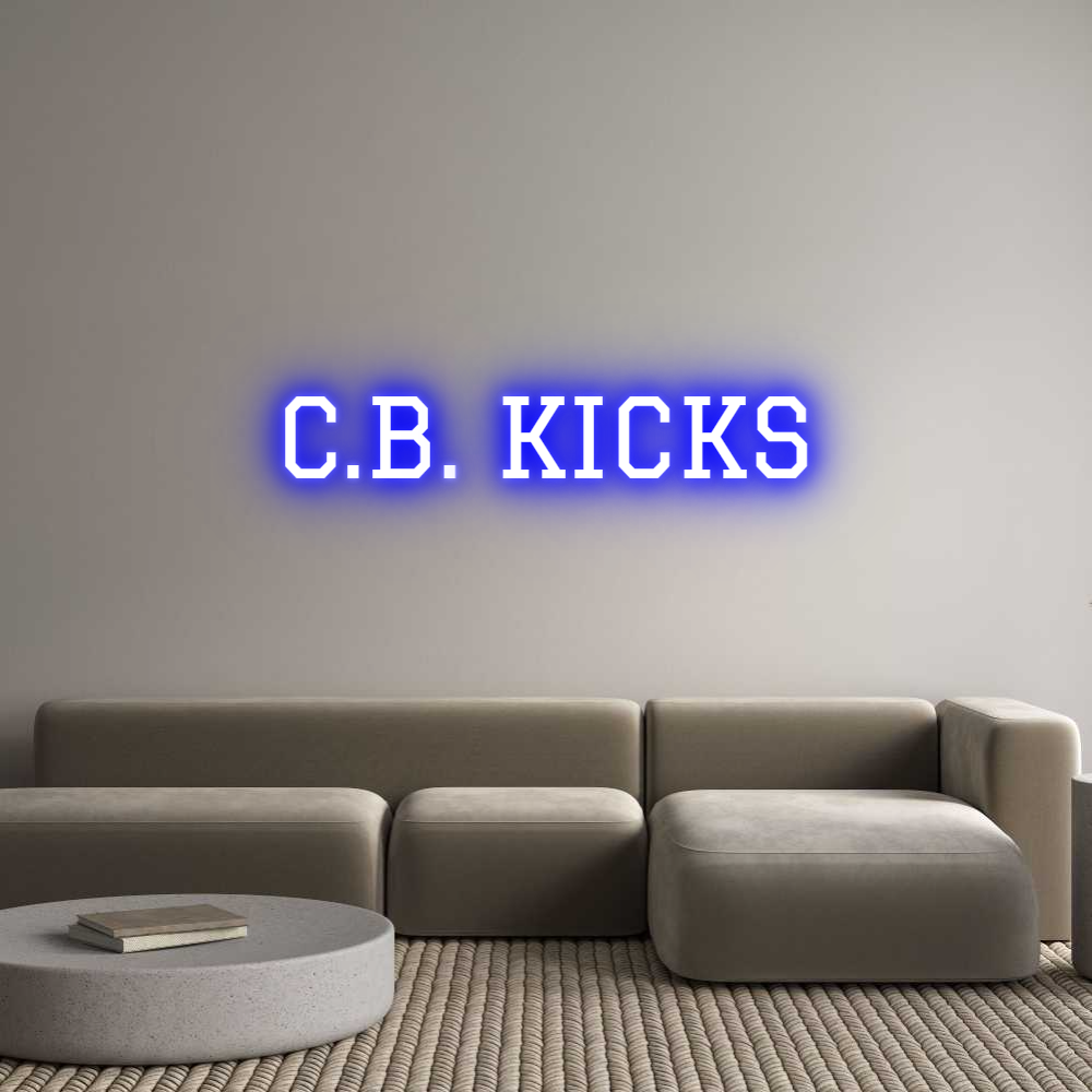 Custom Neon Text - C.B. KICKS