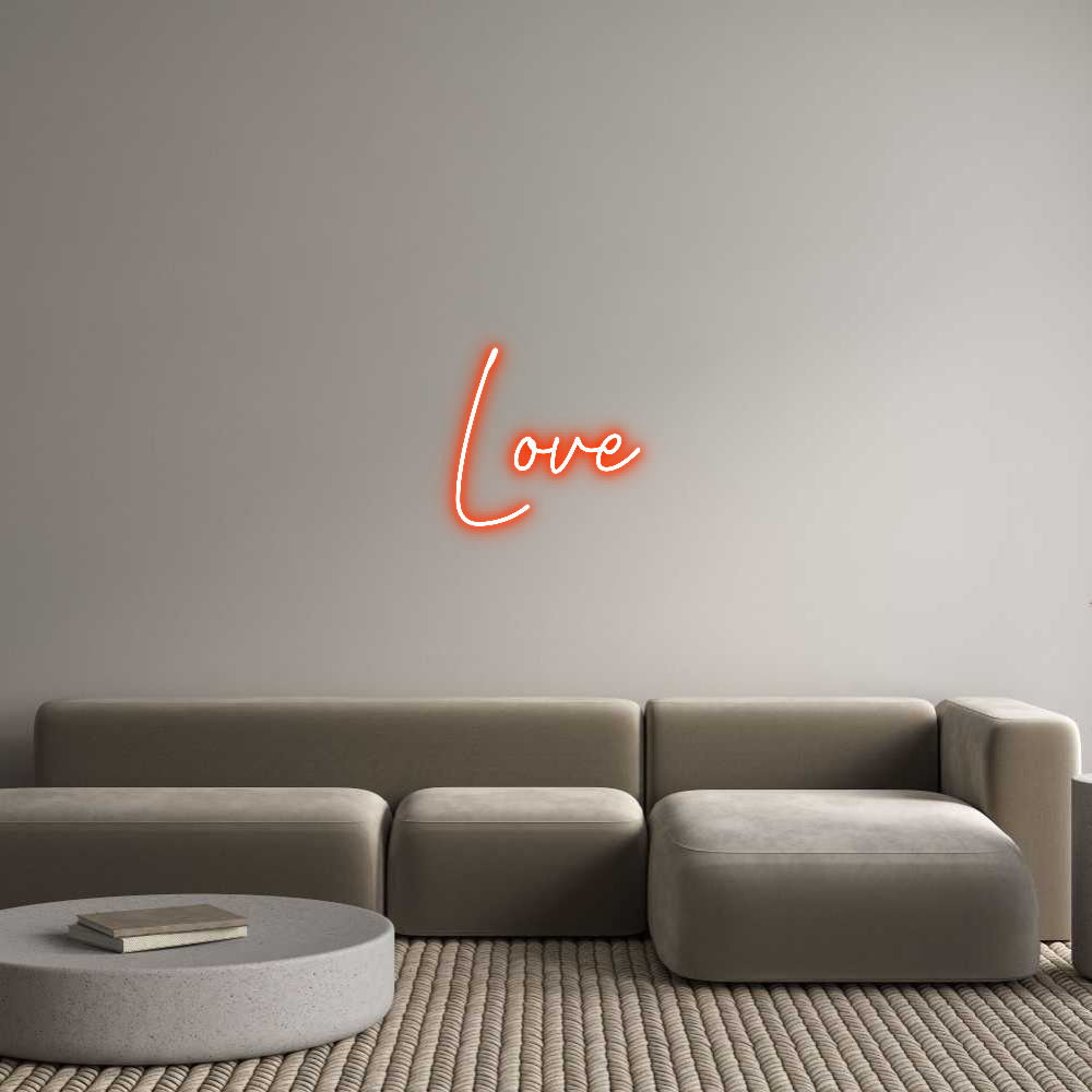 Custom Neon Text - Love