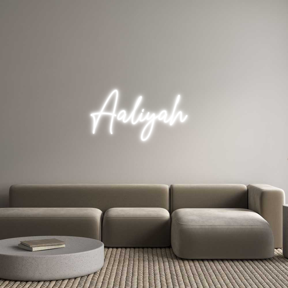 Custom Neon Text- Aaliyah