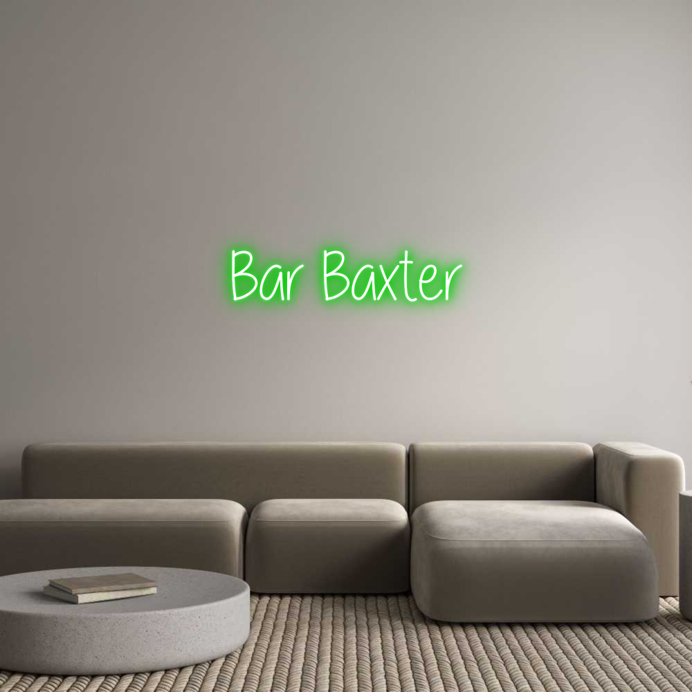 Custom Neon Text - Bar Baxter