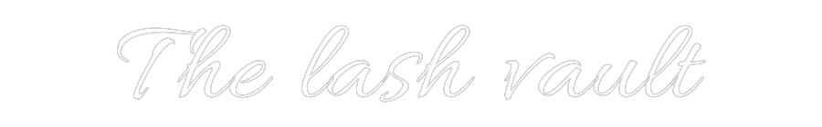 Custom Neon Text - The lash vault
