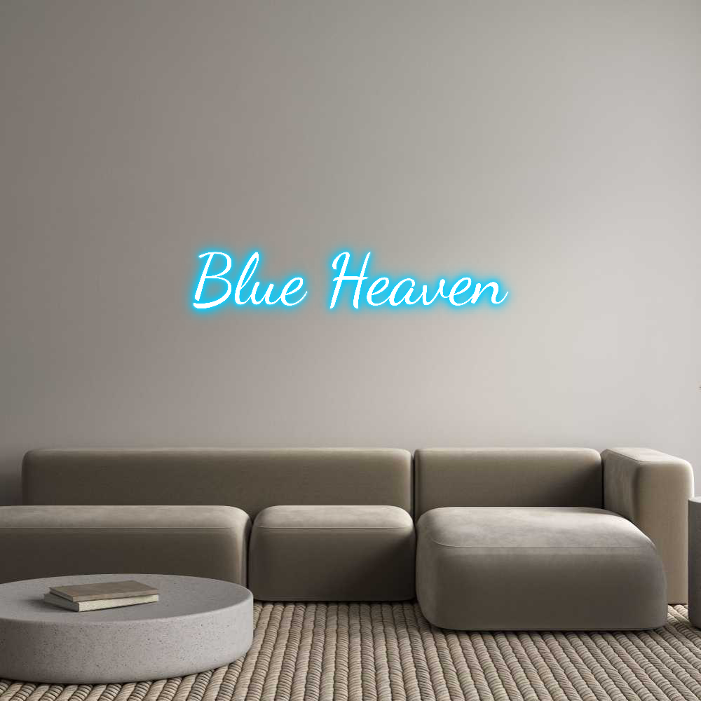 Custom Neon Text - Blue Heaven