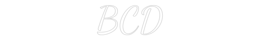 Custom Neon Text - BCD