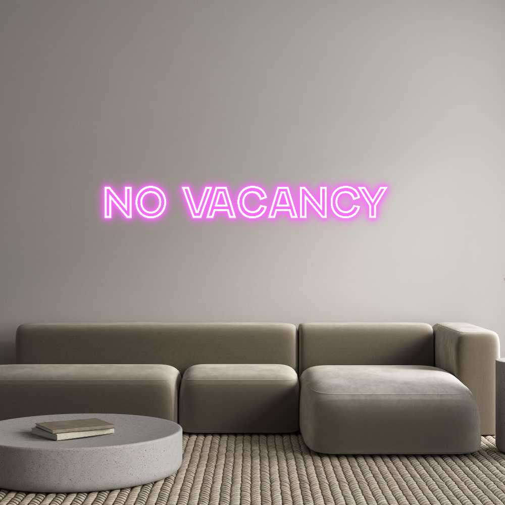 Custom Neon Text - No Vacancy