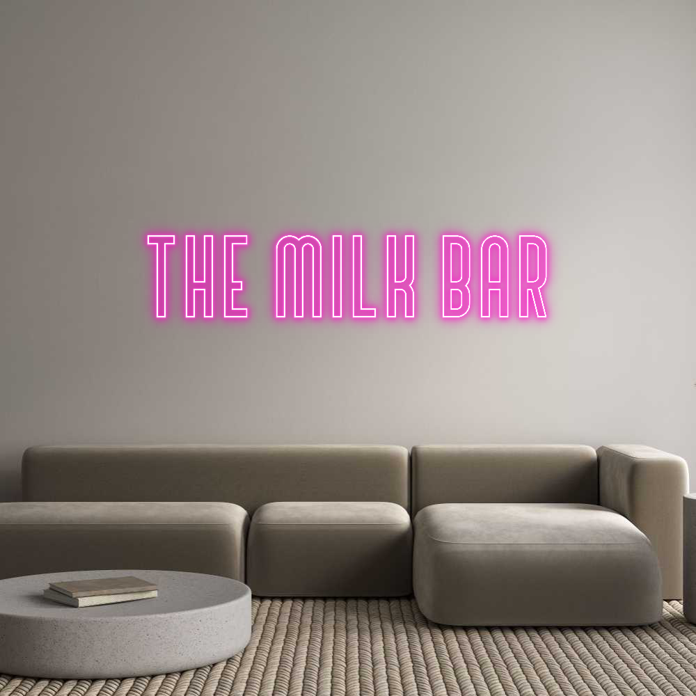 Custom Neon Text- THE MILk BAR