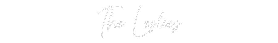 Custom Neon Text - The Leslies