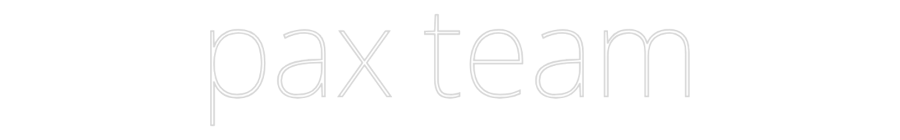 Custom Neon Text - pax team