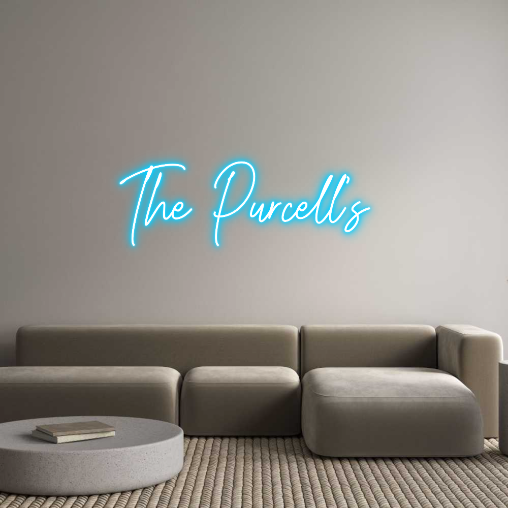 Custom Neon Text - The Purcell's