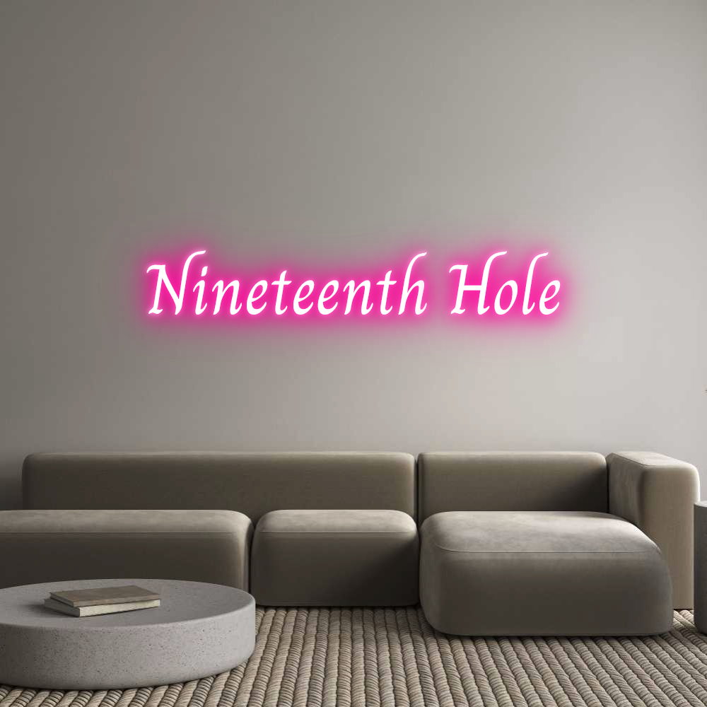 Custom Neon Text - Nineteenth Hole