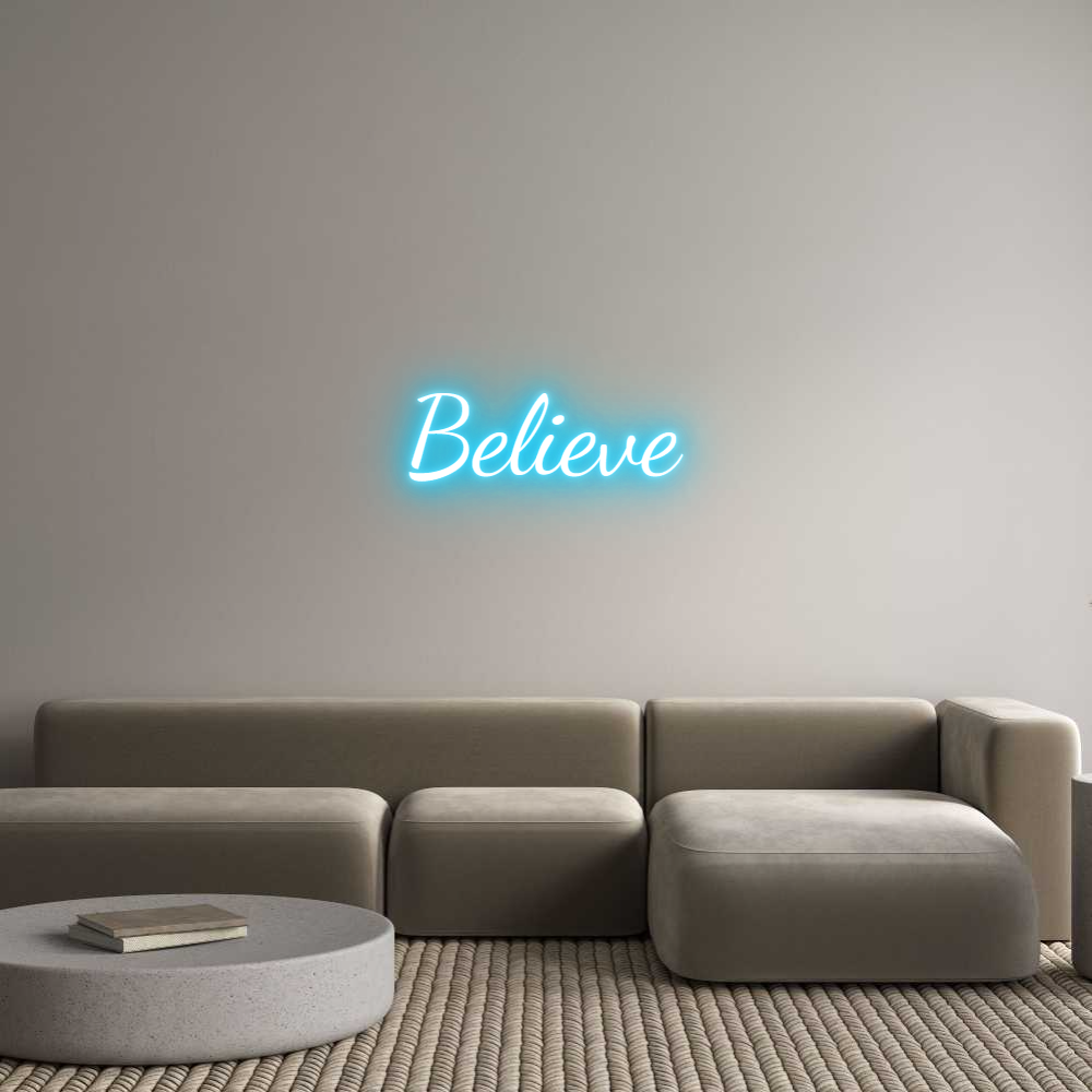 Custom Neon Text - Believe