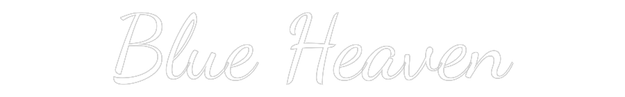 Custom Neon Text - Blue Heaven