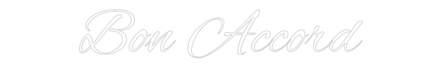 Custom Neon Text - Bon Accord