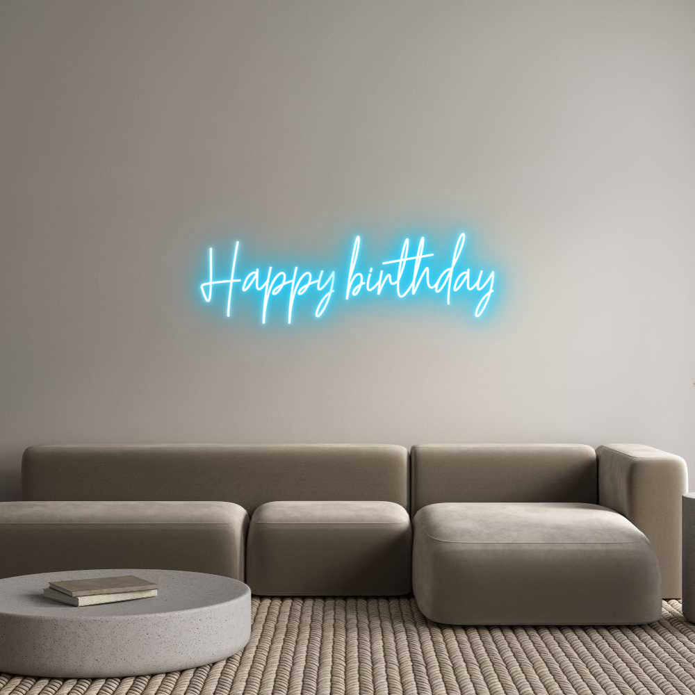 Custom Neon Text - Happy birthday