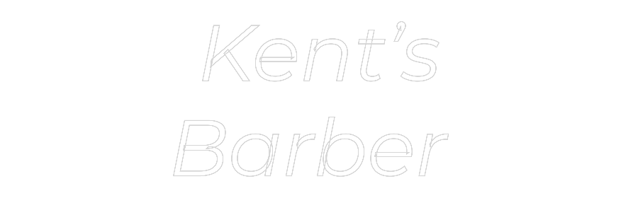 Custom Neon Text - Kent’s
Barber
