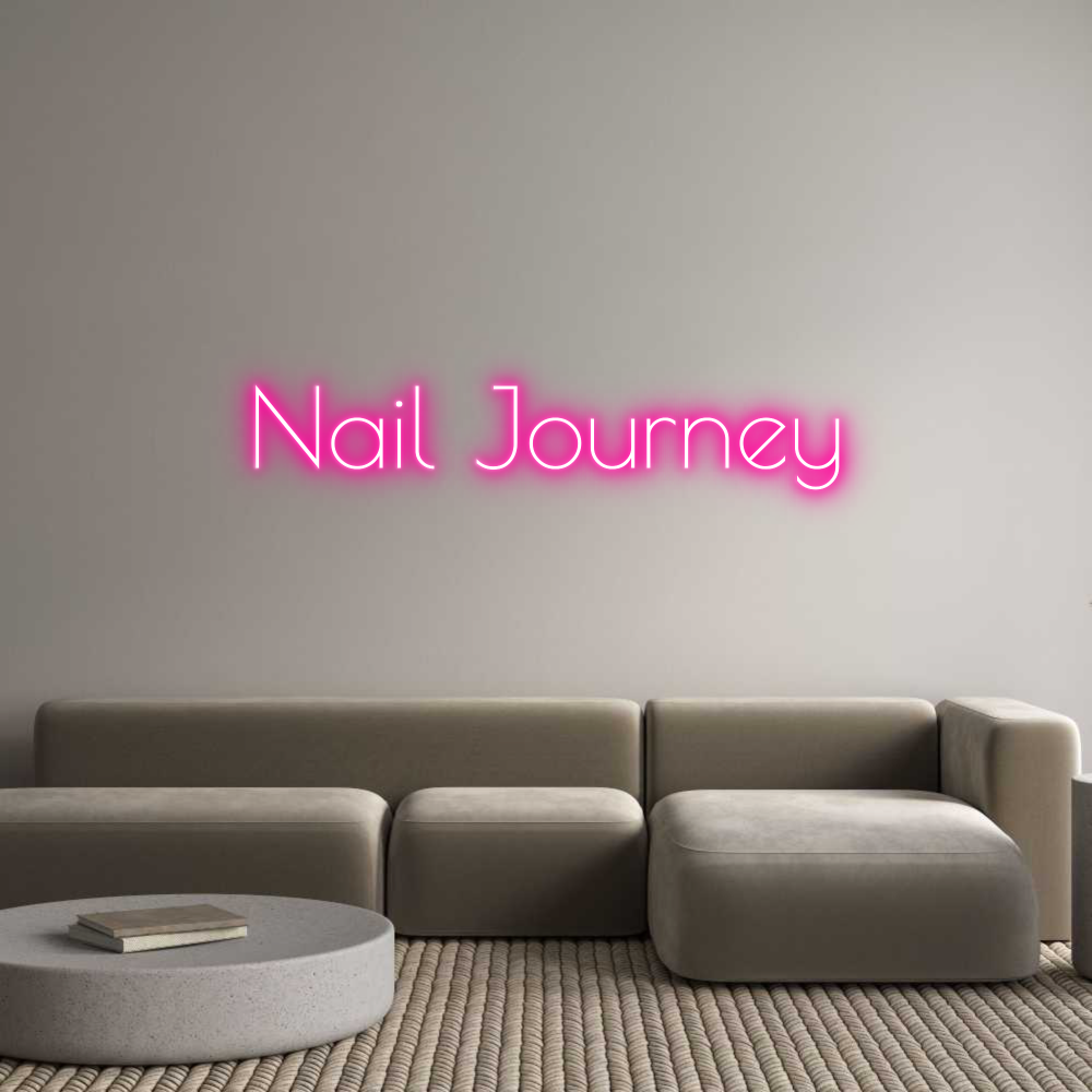 Custom Neon Text - Nail Journey