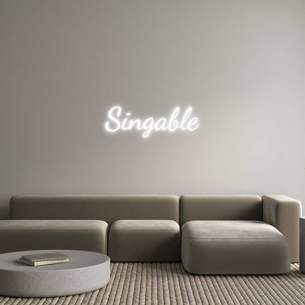 Custom Neon Text - Singable
