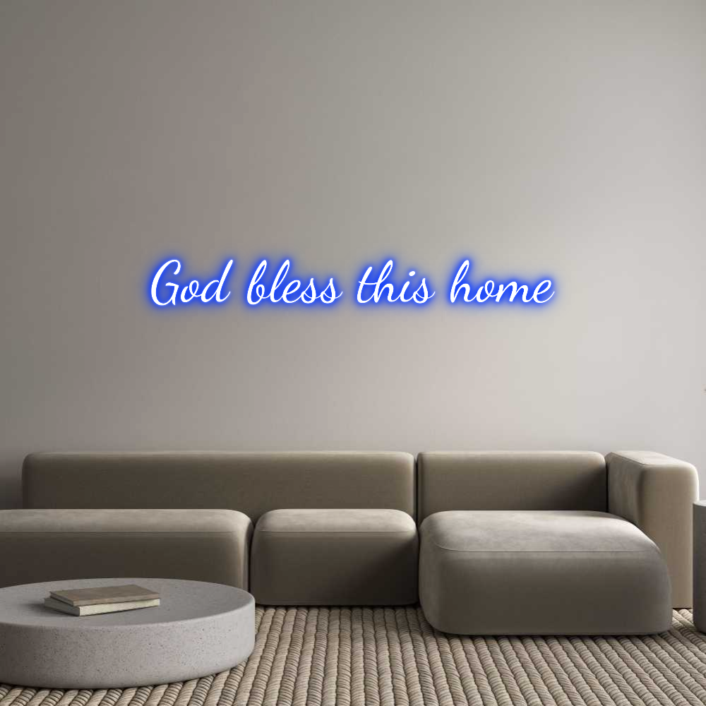 Custom Neon Text- God bless thi...