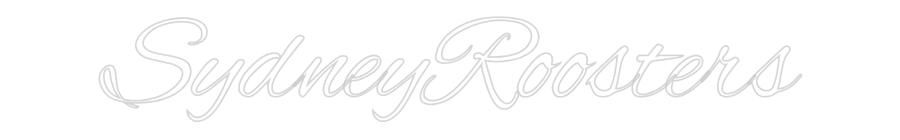 Custom Neon Text- SydneyRoosters