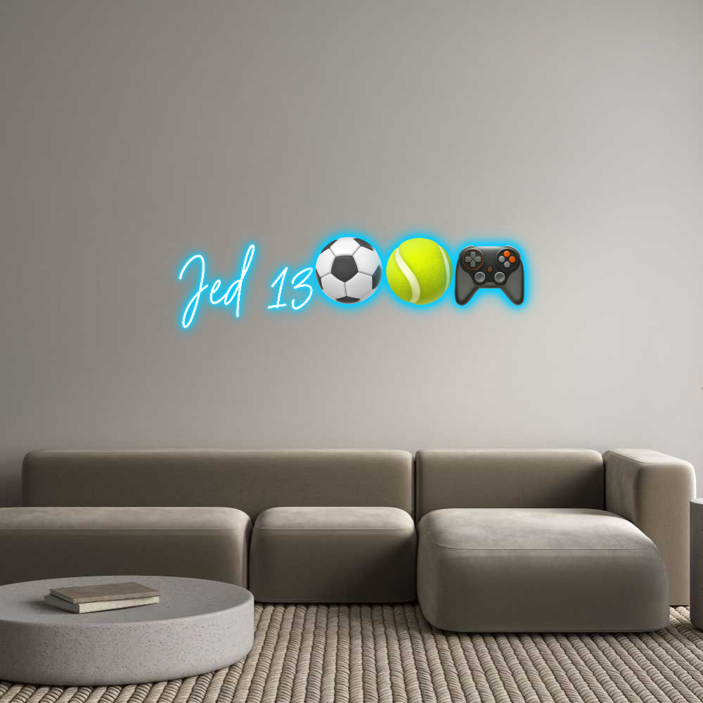 Custom Neon Text - Jed 13⚽️🎾🎮