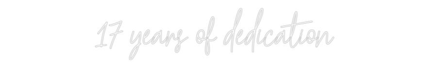 Custom Neon Text - 17 years of d...