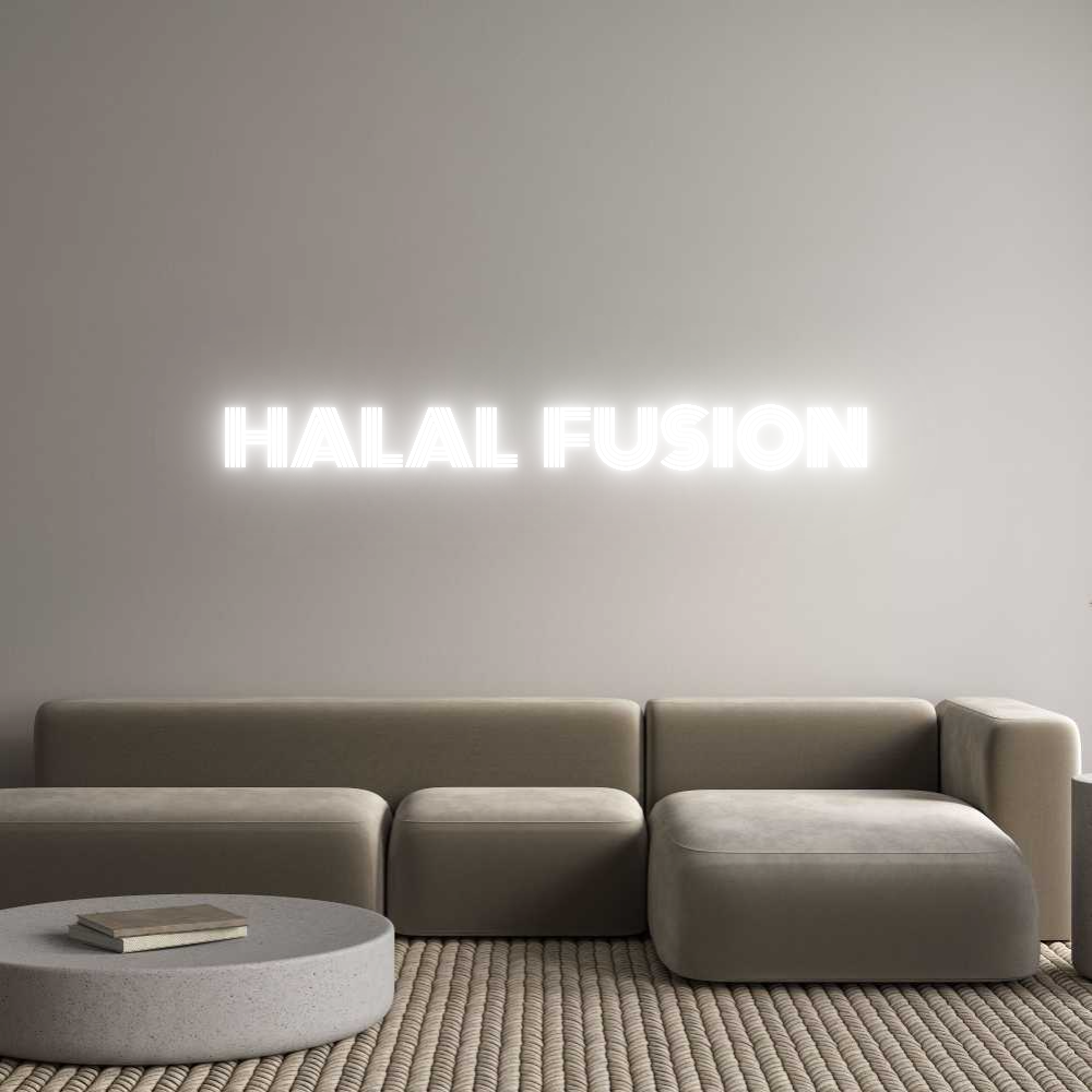 Custom Neon Text- HALAL FUSION