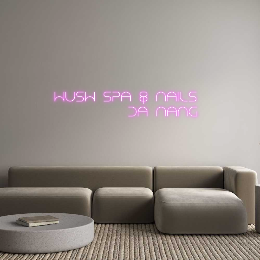 Custom Neon Text - HUSH SPA & NA...